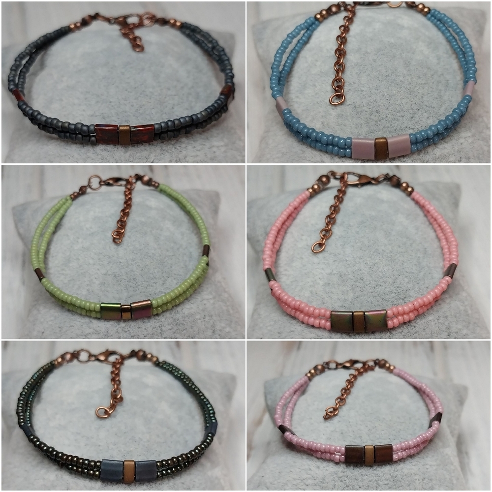 J. Renee Designs Handmade Tila & Beaded Bracelet
